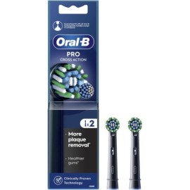 Oral-B Pro Cross Action Ανταλλακτικά Ηλεκτρικής Οδοντόβουρτσας Μαύρο 2τμχ