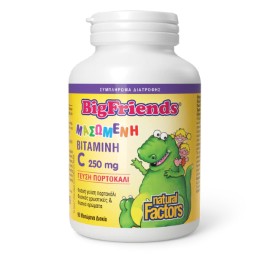 Natural Factors Vitamin C Big Friends 250 mg 90 Μασώμενα Δισκία