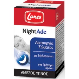 Lanes NightAde, με Μελατονίνη για Φυσικό & Άμεσο Ύπνο, 90 υπογλώσσια δισκία