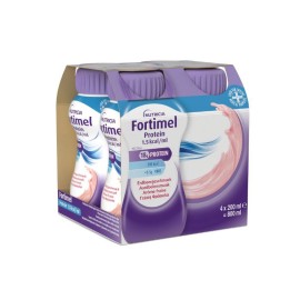 Nutricia Fortimel Protein 1.5kcal Ειδικό Συμπλήρωμα Διατροφής 4 x 200ml Φράουλα