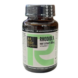 AtLife Rhodiola 300mg Vitamin C Συμπλήρωμα Διατροφής με Ροδιόλα & Βιταμίνη C  60Tabs
