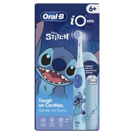 Oral-B Promo iO Kids Disney Stitch Επαναφορτιζόμενη Ηλεκτρική Οδοντόβουρτσα 1τμχ, Κεφαλή Οδοντόβουρτσας 1τμχ & Θήκη Ταξιδίου 1τμχ από 6+ ετών