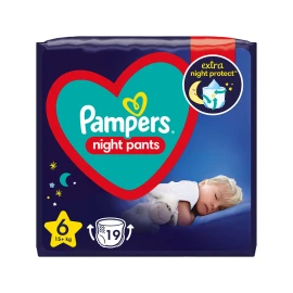 PAMPERS - Night Pants Πάνες Βρακάκι Νυκτός Νο6 (15+kg) | 19τμχ