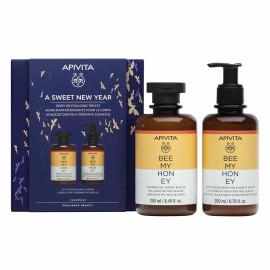 APIVITA - Promo Bee Μy Honey A Sweet New Year Shower Gel Honey & Aloe (250ml) & Moisturizing Body Milk Honey & Aloe (200ml)