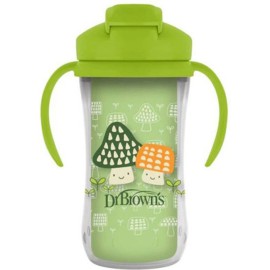 Dr. Browns Κύπελλο Θερμός Πράσινος με Καλαμάκι 12m+, 300ml