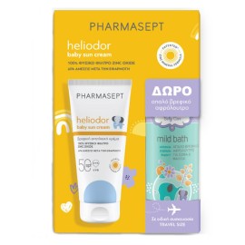 Pharmasept - Promo Heliodor Baby Sun Cream SPF50 100ml & ΔΩΡΟ Baby Care Mild Bath 100ml