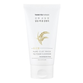 THANK YOU FARMER - Rice Pure Clay Mask to Foam Cleanser | 150ml