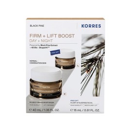 Korres Promo Black Pine Bounce Firming Moisturizer Σύσφιξη & Lifting Κρέμα Ημέρας 40ml & Free Plump-Up Sleeping Facial Σύσφιξη & Lifting Κρέμα Νύχτας 15ml
