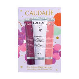 Caudalie Nourishing Hand Cream Trio, Σετ με 3 Επανορθωτικές Κρέμες Χεριών & Νυχιών Vinotherapist, Thé des Vignes & Rose de Vigne 3x30ml