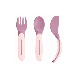 Mam Σετ Βρεφικά Μαχαιροπίρουνα Baby’s Cutlery Ροζ 3τμχ