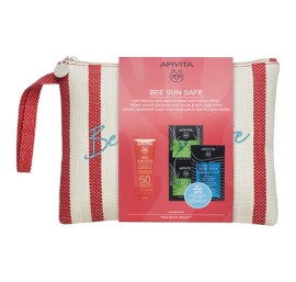 APIVITA - Bee Sun Safe Anti-spot Anti-age Defense Face Cream SPF50 (50ml) & Express Beauty Face Mask Aloe (2x8ml) & Express Beauty Hair Mask Hyaluronic Acid (20ml) & Νεσεσέρ