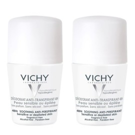 VICHY - Deodorant Anti-Transpirant Sensitive 48h Roll-on | 2x50ml