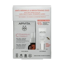 Apivita Promo C15 Propolis Correct Αντιρυτιδικός & Αντιοξειδωτικός Ορός Λάμψης, 30ml & Δώρο Ορός Ματιών 5 Action Eye Serum, 5ml
