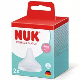 Nuk Perfect Match Θηλές από Σιλικόνη Μεγάλης Ροής για 6+ μηνών 2τμχ