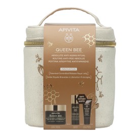 Apivita - Promo Queen Bee Ρουτίνα Απόλυτης Αντιγήρανσης με Queen Bee Αντιγηραντική Κρέμα Ελαφριάς Υφής 50ml & Δώρο Queen Bee Serum Αντιγηραντικός Ορός Προσώπου 10ml, Κρέμα Ματιών 5ml & Νεσεσέρ