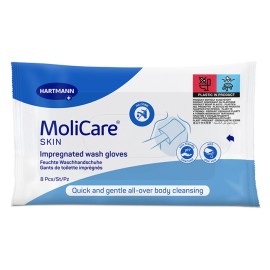 Hartmann Molicare Skin Γάντια Καθαρισμού / Έτοιμο Μπάνιο για Κλινήρεις Ασθενείς 8 Τμχ