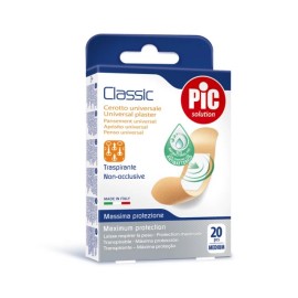 PIC SOLUTION - Classic Strips Αυτοκόλλητα Αποστειρωμένα Τσιρότα Medium | 20τμχ