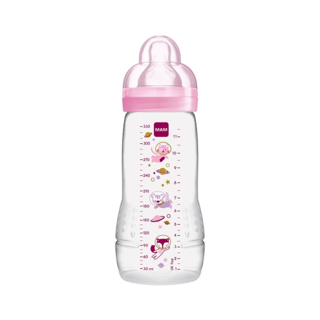 MAM - Easy Active Baby Bottle Πλαστικό Μπιμπερό Girl 4m+ | 330ml