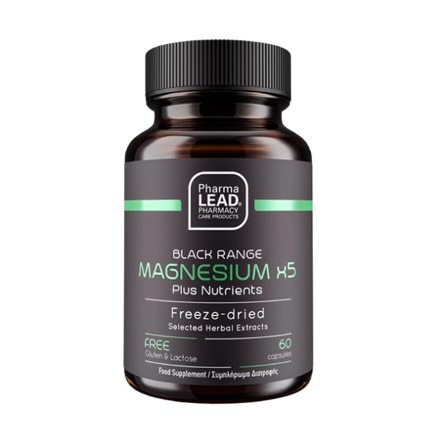 PharmaLead Black Range Magnesium X5 Plus Nutrients Συμπλήρωμα Διατροφής Μαγνησίου 60 Κάψουλες