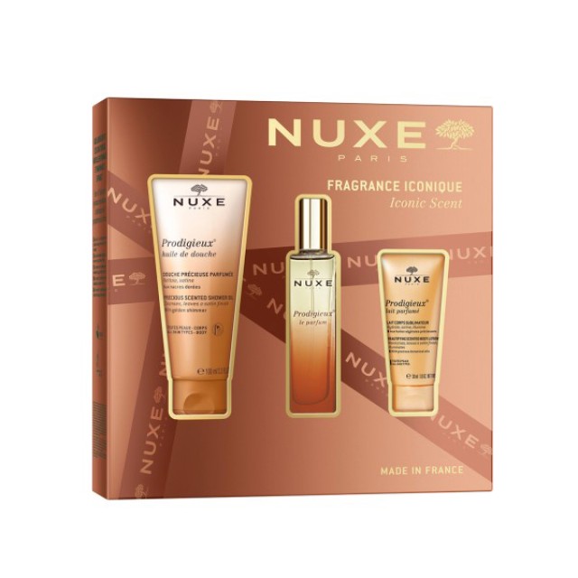 Nuxe Promo Iconic Scent Prodigieux Shower Oil 100ml, Le Parfum 30ml, & Body Lotion 30ml