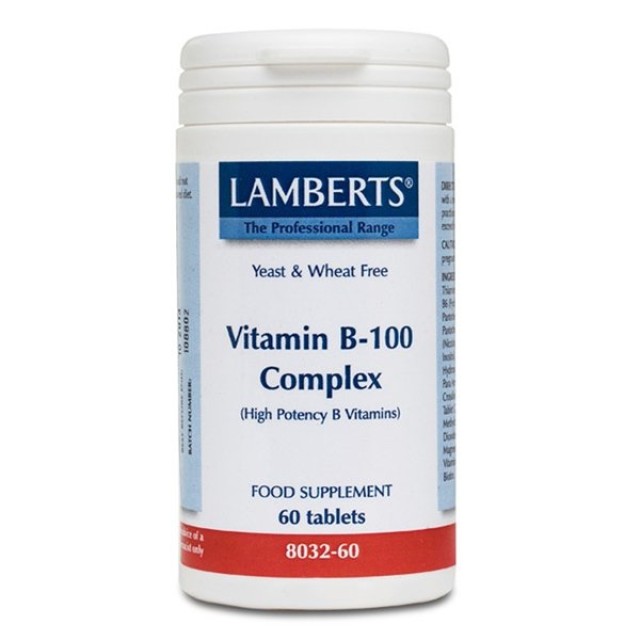LAMBERTS - Vitamin B-100 Complex | 60 tabs