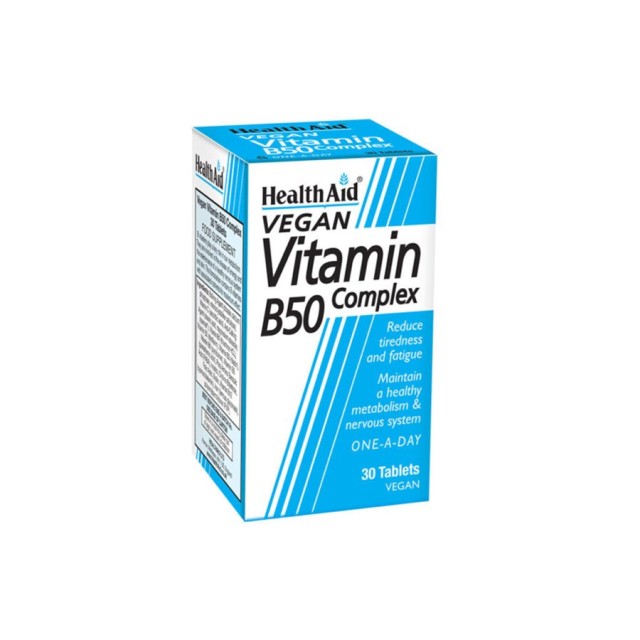 HEALTH AID - Vitamin B50 Complex | 30 tabs