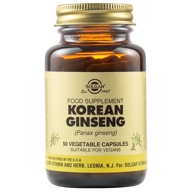 SOLGAR - Korean Ginseng  | 50 Vegetable caps