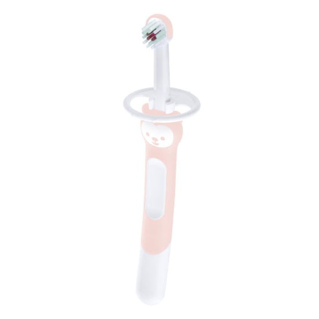 MAM - Training Brush Εκπαιδευτική οδοντόβουρτσα με ασπίδα προστασίας Ροζ 5m+ | 1τμχ