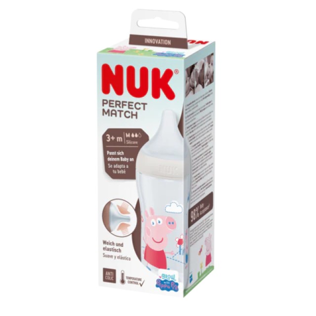 NUK - Peppa Pig Perfect Match Μπιμπερό με μαλακή θηλή σιλικόνης (Art.10216017) 260ml