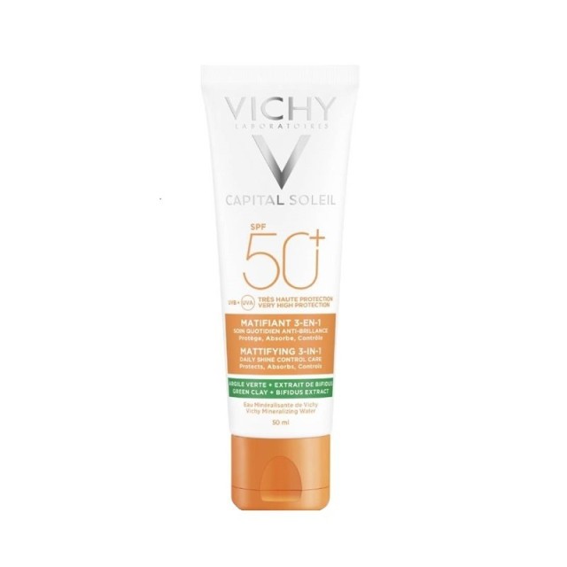 VICHY - Capital Soleil Mattifying 3 in 1 Daily Shine Control Care SPF50+ | 50ml