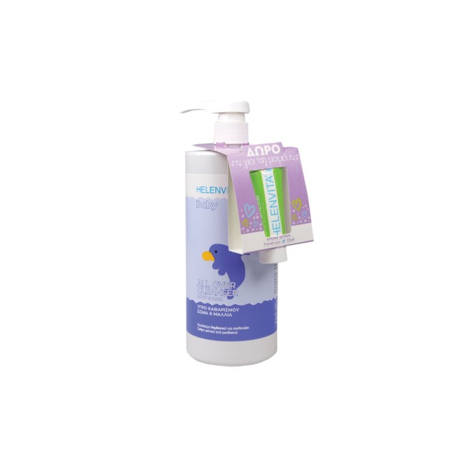 HELENVITA - Baby All Over Cleanser Perfume Talc (1lt) & Δώρο Hand Cream (25ml)