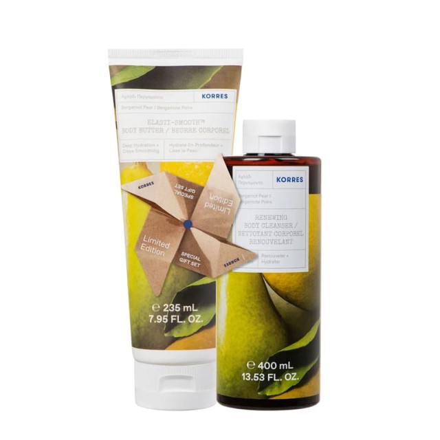 KORRES - Bergamot Pear Shower Gel (400ml) & Body Butter (235ml)