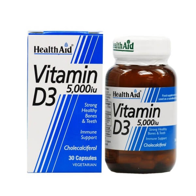 HEALTH AID - Vitamin D3 5000iu | 30vcaps