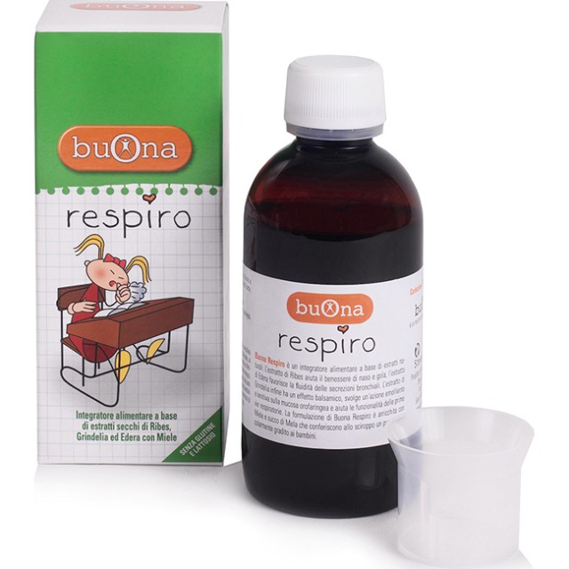 Buona Respiro Σιρόπι για Παιδιά για Ξηρό και Παραγωγικό Βήχα 140ml