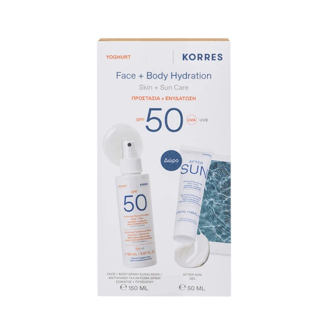 KORRES Set Yoghurt Sunscreen Spray Emulsion Body & Face SPF50+ (150ml
