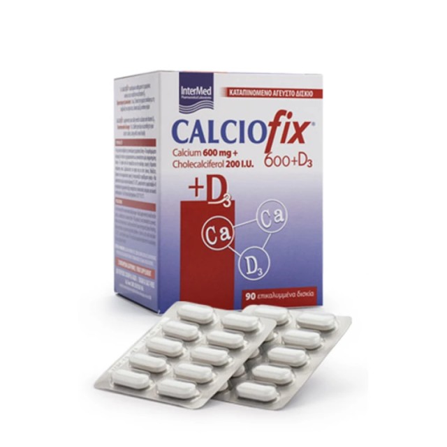 Intermed Calciofix Tablets Συμπλήρωμα Διατροφής Ασβεστίου & Βιταμίνης D3, 90 tabs