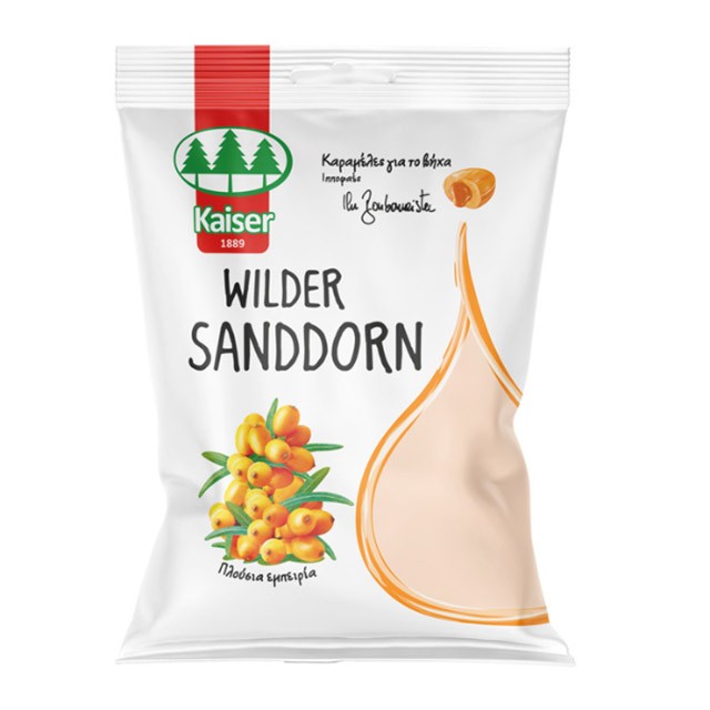 KAISER - Wilder Sanddorn Καραμέλεςμε Γέμιση Από Ιπποφαές | 90gr