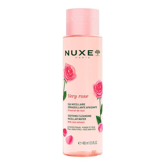 Nuxe Very Rose Soothing Cleansing Micellar Καταπραϋντικό Νερό Micellar για Καθαρισμό & Ντεμακιγιάζ, 400ml