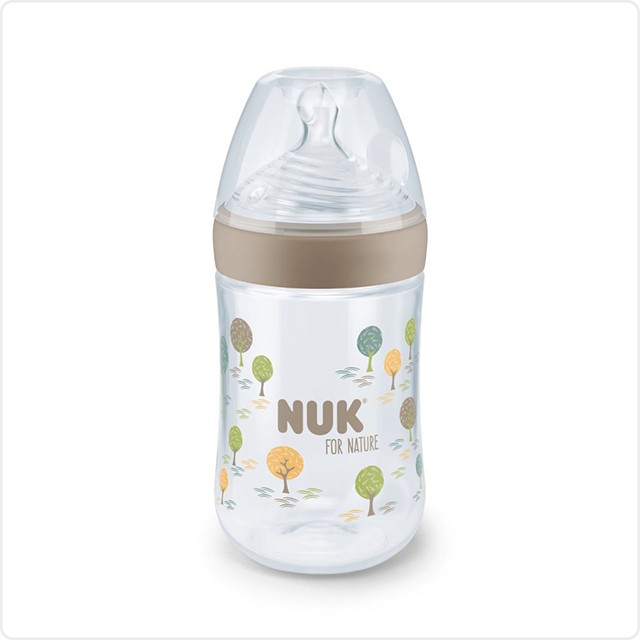 NUK - for Nature Μπιμπερό PP Με Δείκτη Ελέγχου Θερμοκρασίας Γκρί | 260ml