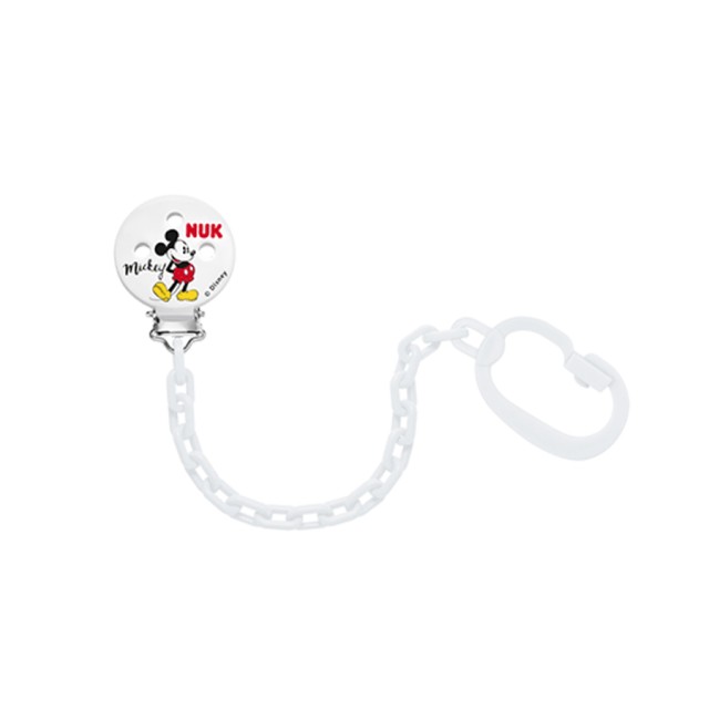 NUK - Αλυσίδα Πιπίλας Disney Mickey Λευκή | 1τμχ