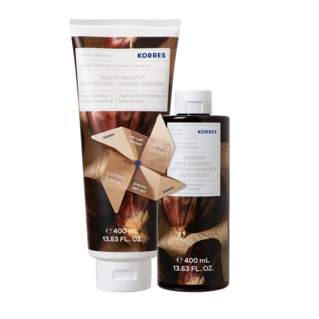 KORRES - Vanilla Chestnut Shower Gel (400ml) & Body Butter (400ml)