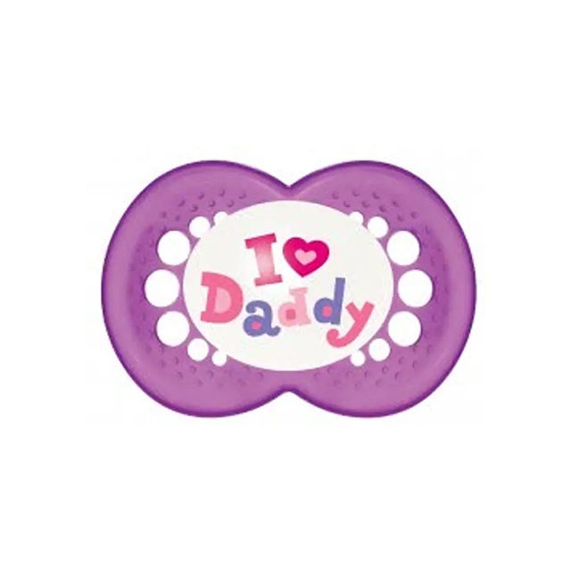 MAM - I Love Mummy & Daddy Πιπίλα Σιλικόνης Girl I Love Daddy 16+ | 1τμχ