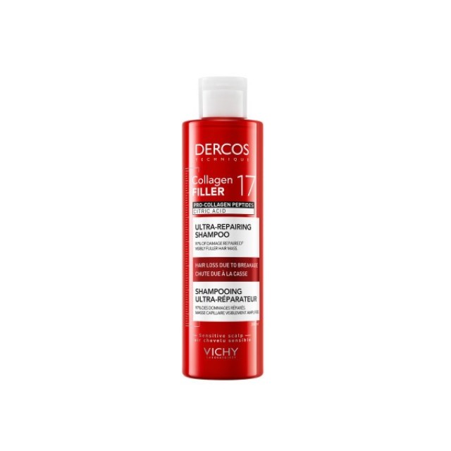 Vichy Dercos Collagen Filler 17 Ultra-Repairing Shampoo 200ml