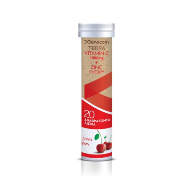 GENECOM - Terra Vitamin C 1000mg + Zinc Cherry | 20eff.tabs