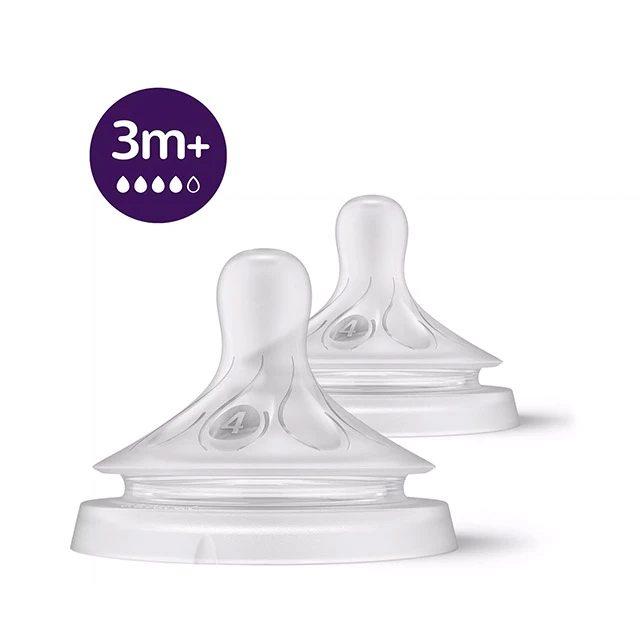 AVENT - Natural Response Teat Θηλή ροής 4 (SCY964/02) 3m+ | 2τμχ