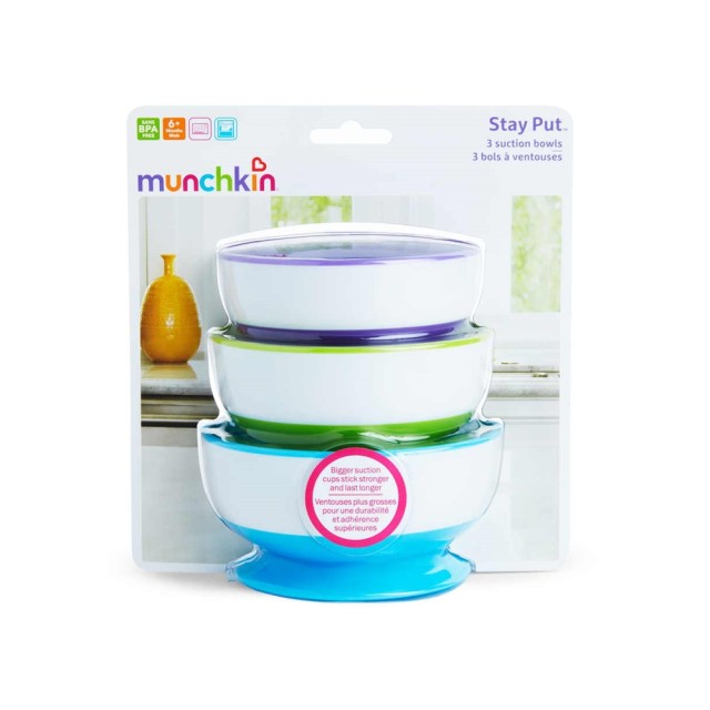 MUNCHKIN - Stay Put Bowl 6m+ | 3τμχ