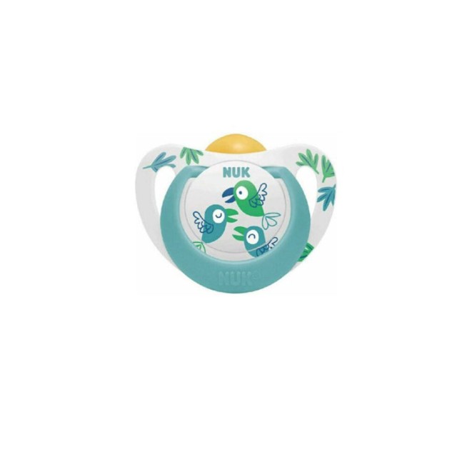 NUK - Star Ορθοδοντική Πιπίλα Latex 6-18m Πράσινο (10.734.066) | 1τμχ