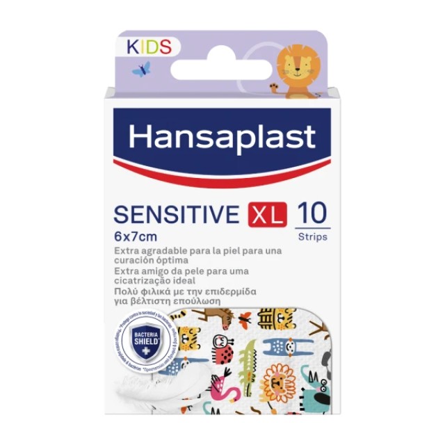 Hansaplast - Αποστειρωμένα Αυτοκόλλητα Επιθέματα Sensitive Xl για Παιδιά ,10τμχ