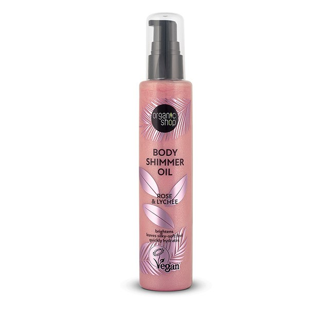 NATURA SIBERICA - Organic Shop Body Shimmer Oil Rose & Lychee | 100ml