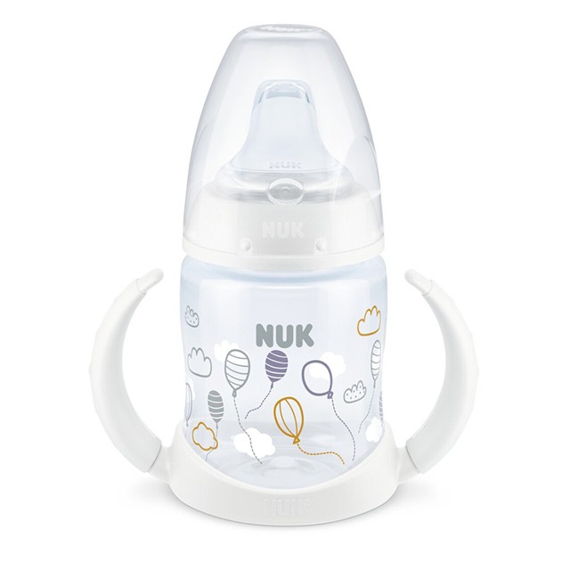 NUK - First Choice Learner Bottle White Balloon με Θηλή Σιλικόνης 6-18m (10.743.943) | 150ml